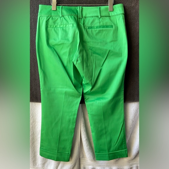 New York & Company Green Cropped Pants With Straight Leg - Picture 10 of 13